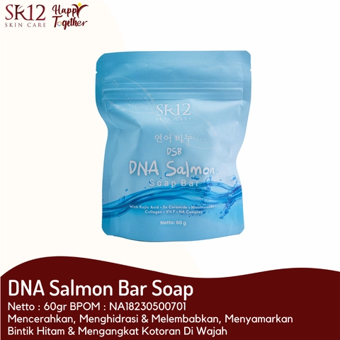 SR12 DNA SALMON SOAP BAR SABUN BATANG DNA SALMON MEMBERSIHKAN DAN MENCERAHKAN KULIT