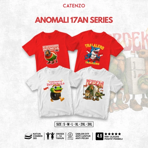 Catenzo Group - CATENZO JUNIOR - Kaos Anak Lengan Pendek Kaos Anak Anomali HUT RI Series Unisex