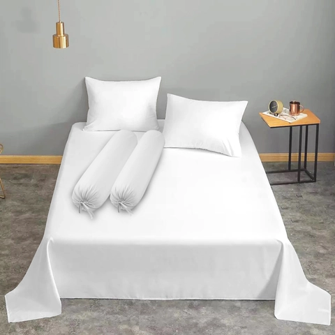 Rosanna - Flat Sheet Sprei Lembaran Putih Tanpa Karet Cotton 300 TC Hotel Collection