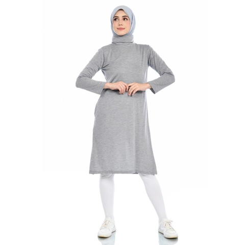 Mybamus - Plain Turtleneck Tunic