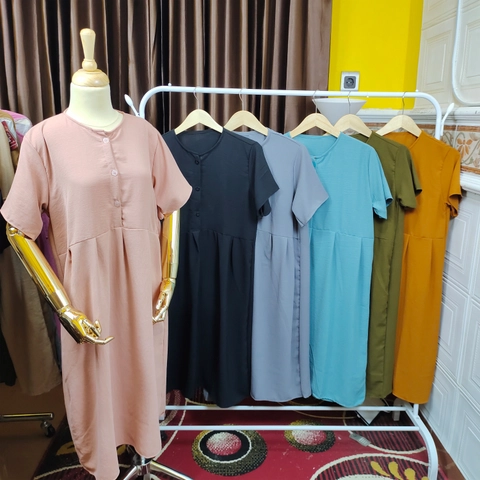 Amha Collection - DASTER AIRFLOW LENGAN PENDEK BUSUI KANCING
