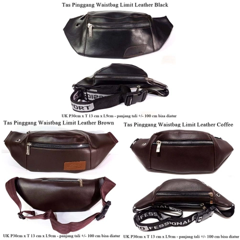 Lanc Fashion - Sport Bag Pinggang Waistbag Professional Limit Leather