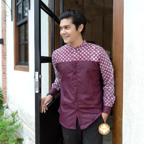 Rambe Batik Indonesia - Kemeja Exclusive Toyobo Fodu Ori Mix Batik Cap K8