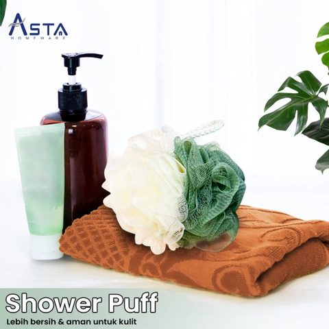 Asta Spons Mandi Lembut Shower Puff Busa Banyak Premium