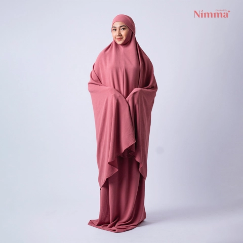 Syaila Blush - Mukena Airflow CEY Crinkle Tanpa Disetrika & Tidak Menerawang