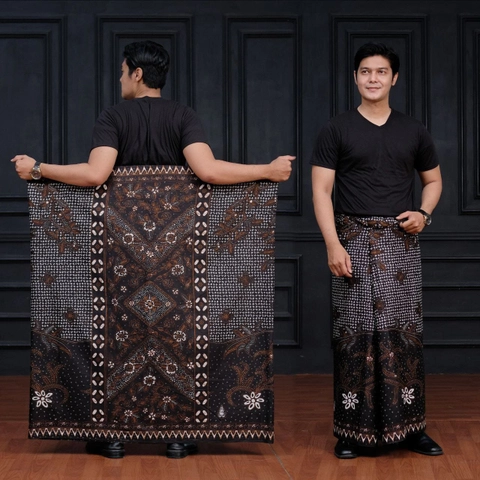 Batik Alfin - Sarung Batik pria dewasa motif bakaran pagi modern terbaru bagus banget