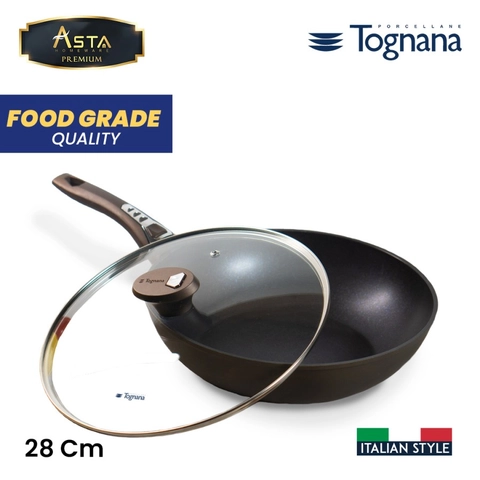 KJU - TOGNANA 28 cm Wok Pan / Wajan Penggorengan Premium Anti Lengket