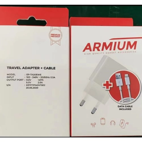 ARMIUM - Paket Armium Kabel Charger + Adaptor