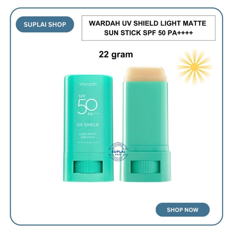 SUPLAI SHOP - Sunscreen Wardah UV Shield Light Matte Sun Stick SPF 50