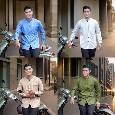 Kois Batik - Baju Koko Pria Lengam Panjang Terbaru Sangat Nyaman Dipakai Motif Tabassam