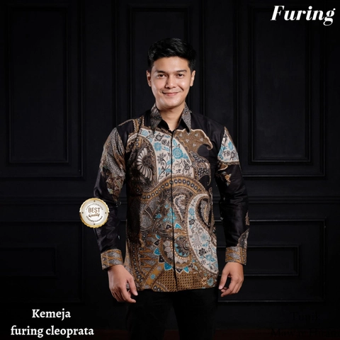 Kois Batik - KEMEJA BATIK LAPIS FURING KEMEJA KERJA ACAR RESMI BAGUS SEKALI MOTIF cleopatra