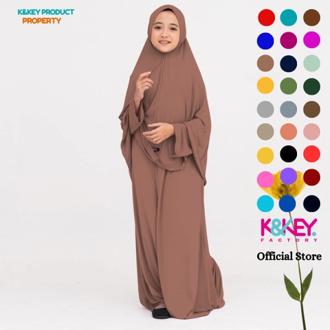 Kakakeyza official - Gamis Syari Set Hijab Anak Tanggung usia 8 sd 10 tahun