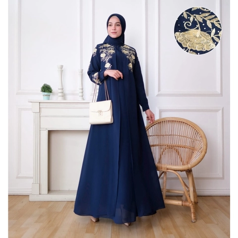 Ladily Apparel - Gamis Ceruty Navy (24 pcs)