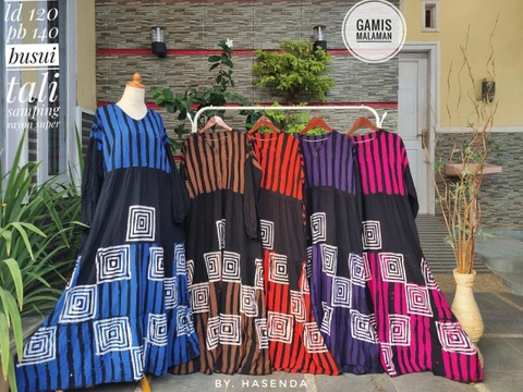 Rambe Batik Indonesia - Gamis Malaman Jumbo Sahara Premium