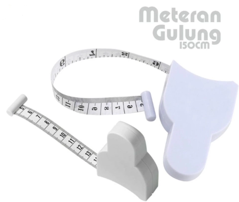 Alcante - Meteran Gulung 150cm C641 Meteran Badan Double Side Alat Ukur Portabel Serbaguna