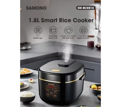 Rizki Electronics - SAMONO Smart Rice Cooker Low Carbo Karbo Rendah Gula 7 Fungsi