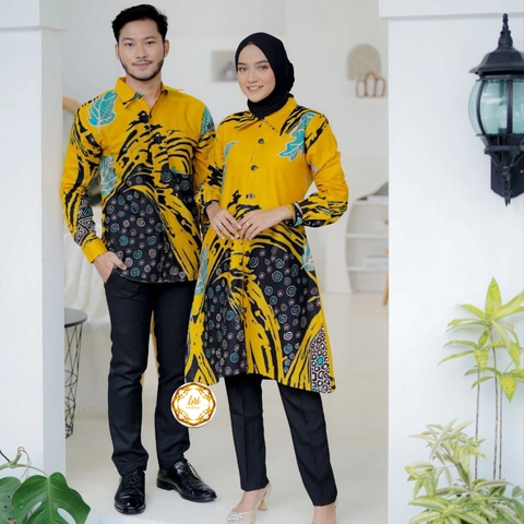 Rambe Batik Indonesia - Couple Tunik Aprilia Terbaru Modern dan Exclusive