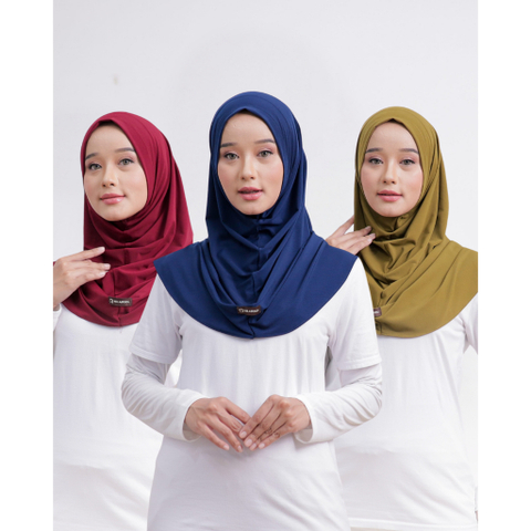 HELAIRINDU - Hijab Sport Non-Pad Jilbab Bergo Olahraga Jersey Amanda