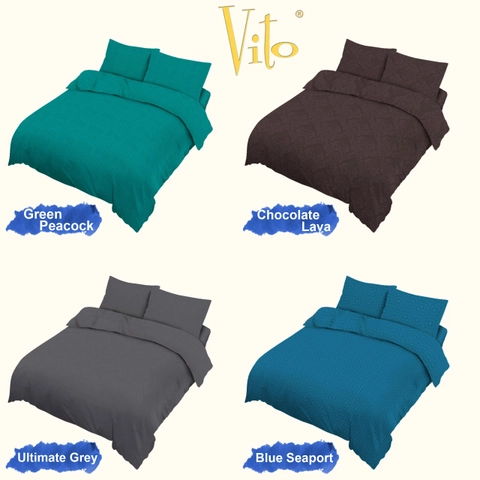 Rosanna - Bedcover Vito Emboss Jacquard Ultimate Grey Green Peacock Blue Seaport Chocolate Lava