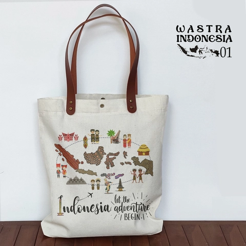 Dewani - Totebag Canvas Souvenir Wastra Indonesia Tas oleh oleh -01