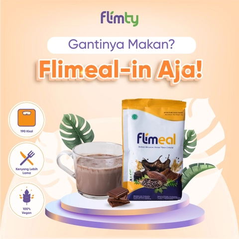 Flimty Jakarta - Flimeal Paket Mini isi 4 sachet - Meal Replacement Rendah Kalori