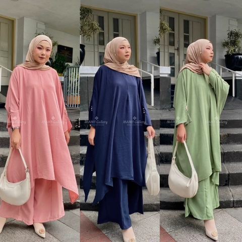 [CUCI GUDANG] Baju Setelan Abaya Umroh Wanita - Setelan Abaya Lesty