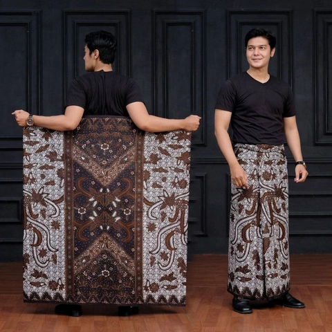 Batik Alfin - Sarung batik pria dewasa motif bakaran kuwung modern terbaru nyaman di pakai sarung dewasa