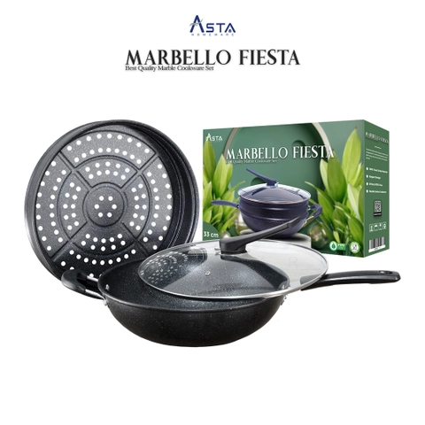 AHS 1 - ASTA Panci Set Wajan Anti Lengket Asta Marbello Fiesta 33 cm