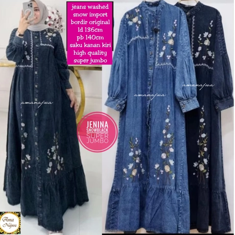 Griya Busanaku Solo - Maxy jeans size jumbo / Jenina - venoza dress