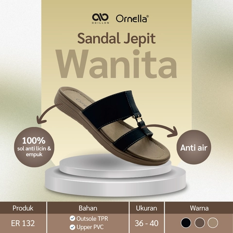Odillon - Ornella - ER 132 / Sandal Slip On Wanita Casual