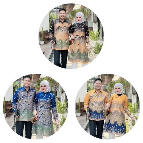 Kois Batik - Batik keluarga couplen tunik dan kemeja terbaru motif adinda