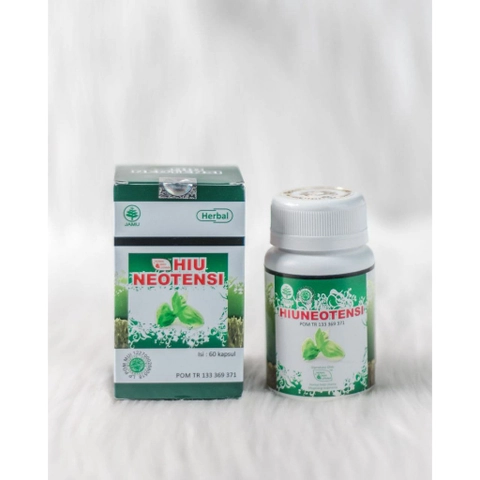Herbal Indo Utama - Kapsul HIUNEOTENSI Atasi DarahTinggi Cegah Stroke Komplikasi dan Jantung 60 Kaps
