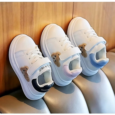 Kawanian - Sepatu Anak Motif Beruang Perekat Velcro Usia 1 Sampai 3 Tahun