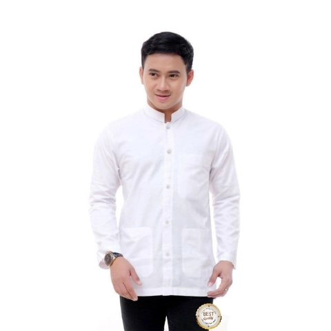 Khisna collection - Koko pria dewasa polos putih