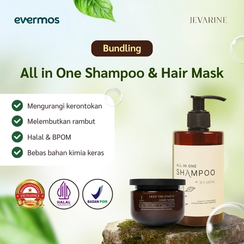 Jevarine - Bundle All in One Shampoo 250 ML + Deep Treatment Hair Mask
