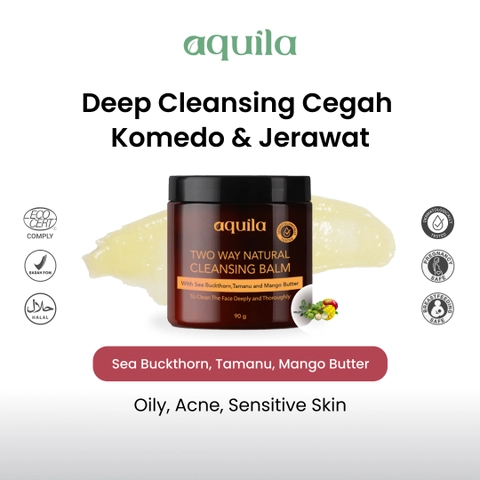 Aquila Two Way Natural Cleansing Balm with Sea Buckthorn Tamanu and Mango Butter