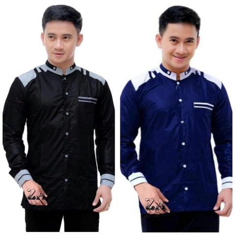 Batik Alfin - Baju koko pria dewasa muslim Lengan panjang motif gus azmi model terbaru