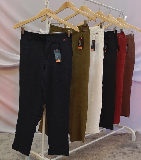 Amha Collection - LOOSE PANTS HIGHWAIST AIRFLOW KANCING POLOS