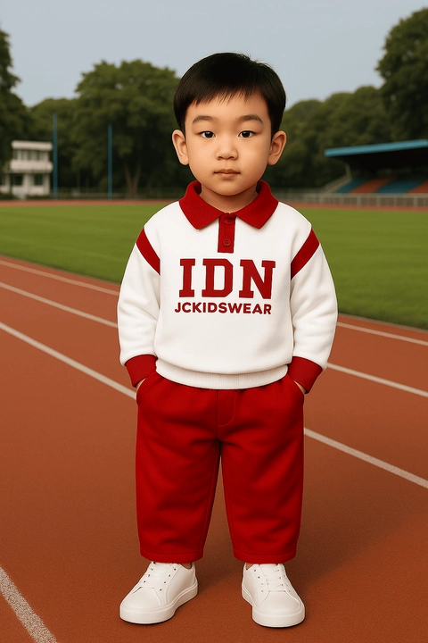 Jckidswear - Setelan Sweater Baju Olahrga Anak Merah Putih Agustusan