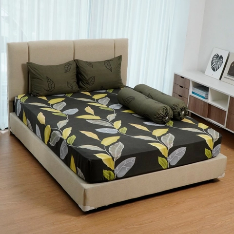 Kintakun - Sprei Dluxe Hanum Microtex Flower Hijau