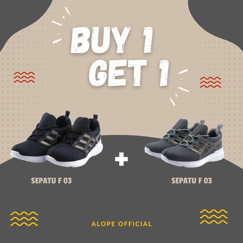 ALOPE OFFICIAL - BUY 1 GET 1 SEPATU ALOPE F 03 SEPATU RUNNING SPORT UNISEX SIZE DEWASA