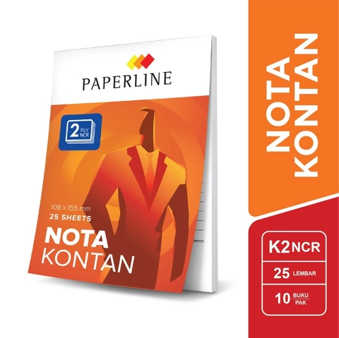 Bintang Terang ATK - Paperline Nota Kontan K2 NCR Rangkap 2 (1 Pack isi 10 Buku)
