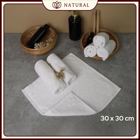 Chalmer - Handuk Tangan Hotel Natural by Chalmer 30 x 30 cm Seri Handuk Hotel