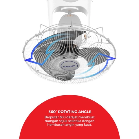 UTAMAMEGA - MASPION MOF-401 P ORBIT FAN / KIPAS ANGIN 16″ MOF 401 P / MOF401P