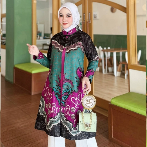 Khisna collection - Atasan tunik wanita batik model bolero keren