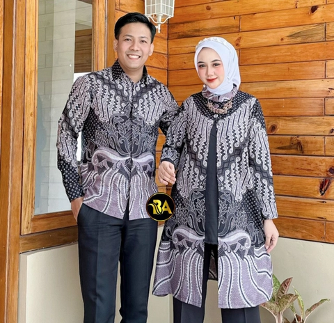 Kois Batik - Batik kerja couplen kemeja dan tunik motif lisa