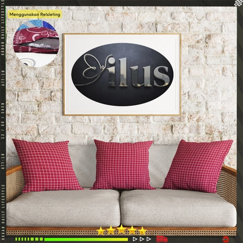 Berkah Saluyu - Sarung bantal kursi/Sarung Bantal Sofa Resleting