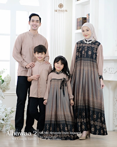 Griya Busanaku Solo - Alhawaa #2 Set Family Couple original brand (MILKTEA SERIES)