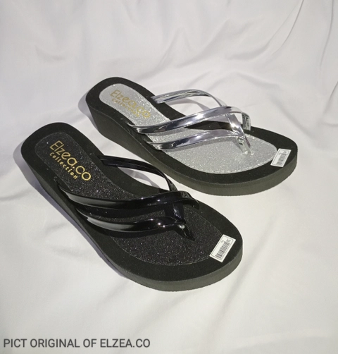 Elzeaco - Sandal Wanita Spon Wedges (M02)