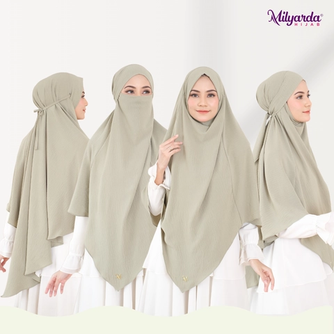 Milyarda Hijab Official - Khimar Zahrani Hijab Syari French Kerudung Jilbab Niqab Umroh Haji